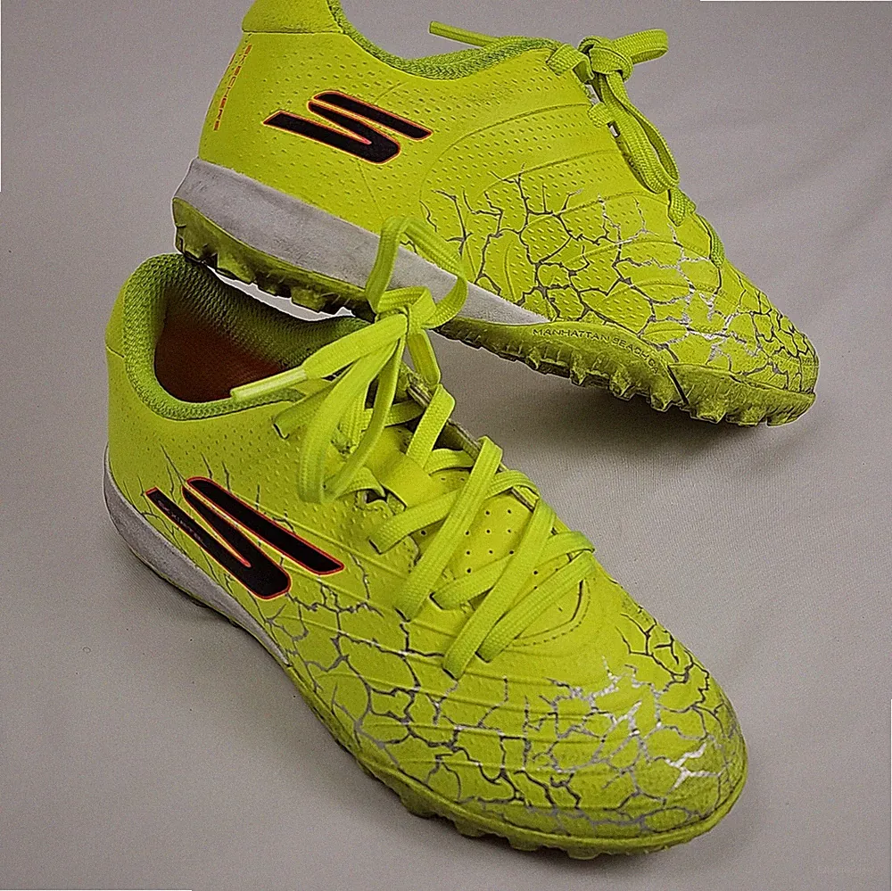 Skechers SKX 1.5 Jr TD TF Kids Soccer Turf Shoes Yellow Black Size 12.5