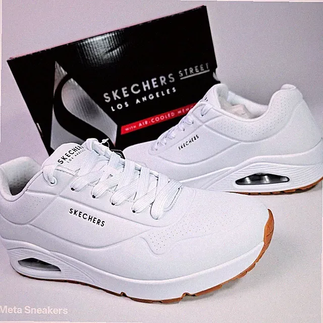 Skechers Stand on Air One Men's US 13 White Gum Comfort Classic Retro Clean NIB