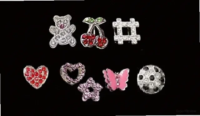 SLIDER CHARMS FLAT LEATHER CORD JEWELRY MAKING ENAMEL - RHINESTONE CHARMS 5pcs