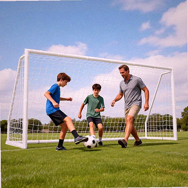 SLSY Complete Folding PVC Soccer Goal Set with Target Net,Cones&Bag for Kids
