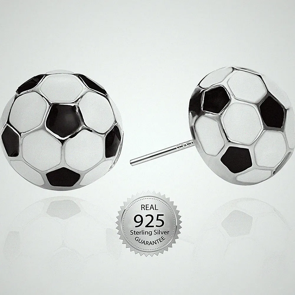 SmileBelle Sterling Silver Sport Earrings for Women Soccer Volleyball Gifts