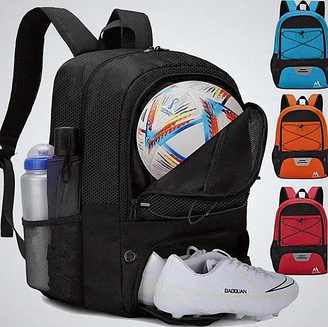 Soccer Backpack with Ball Compartment and Cleat Storage for Football Basketball