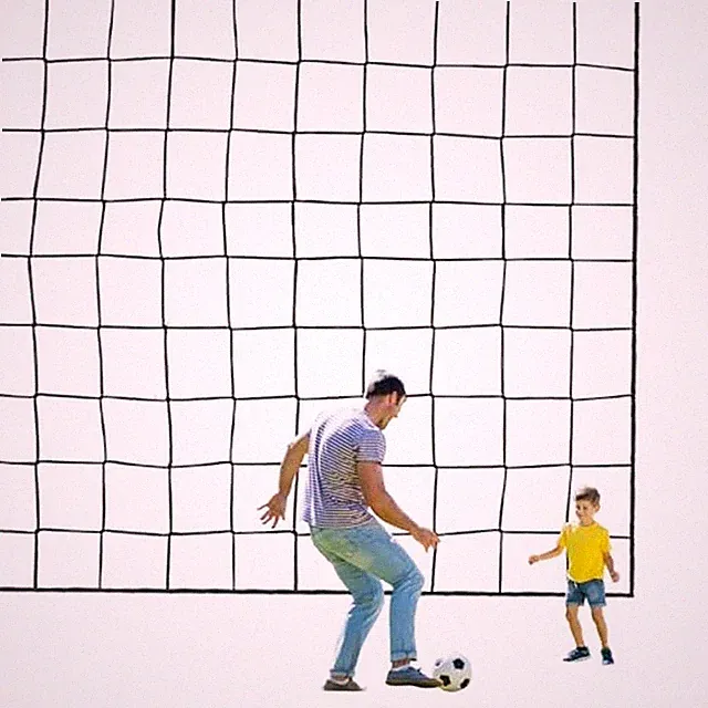 Soccer Backstop Net, High Impact Nylon Barrier for Sports Practice 15X20FT