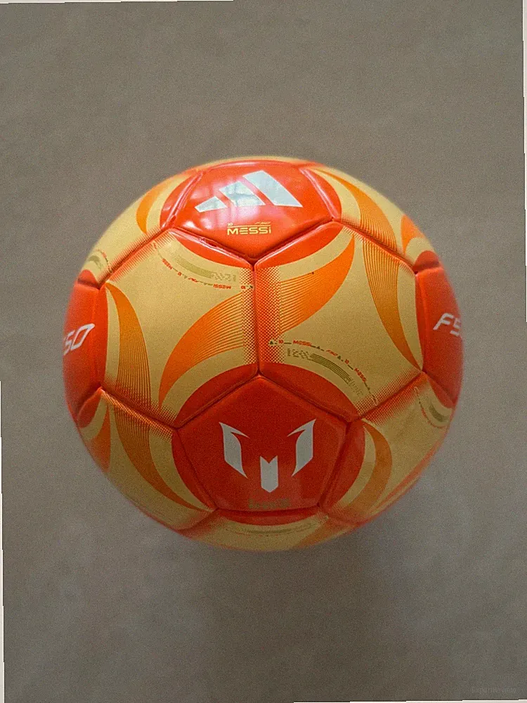 SOCCER BALL-ADIDAS-SIZE 1 MINI-F50-MESSI LOGO-2025-ORANGE & YELLOW IN COLOR-NEW