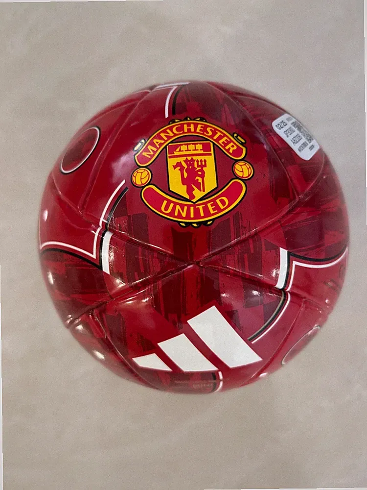 SOCCER BALL-ADIDAS-SIZE 1 MINI-MANCHESTER UNITED-RED & WHITE IN COLOR-NEW