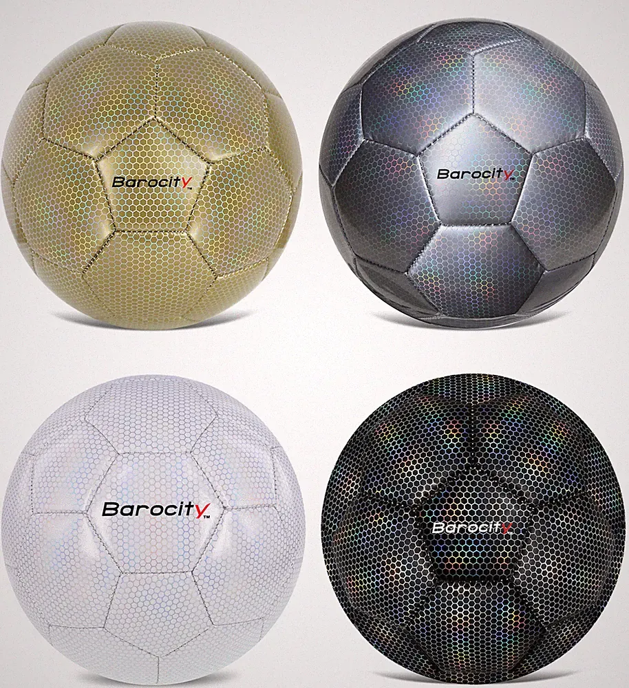Soccer Ball - Black, Gold, Silver, White - Size 3,4,5