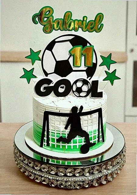 Soccer Ball Cake Topper Decorations For Theme Party, Football Player