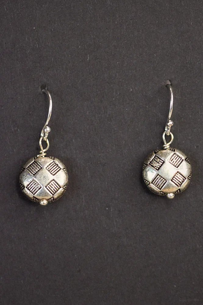 Soccer Ball Charm Earrings Sports 925 sterling silver Hooks Pewter Charms 1"