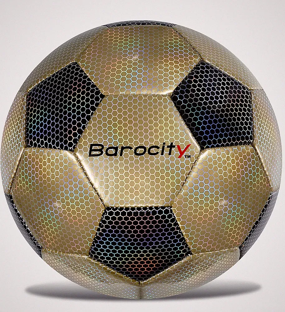 SOCCER BALL - CLASSIC BLACK & GOLD MODERN PATTERN - SIZE 3