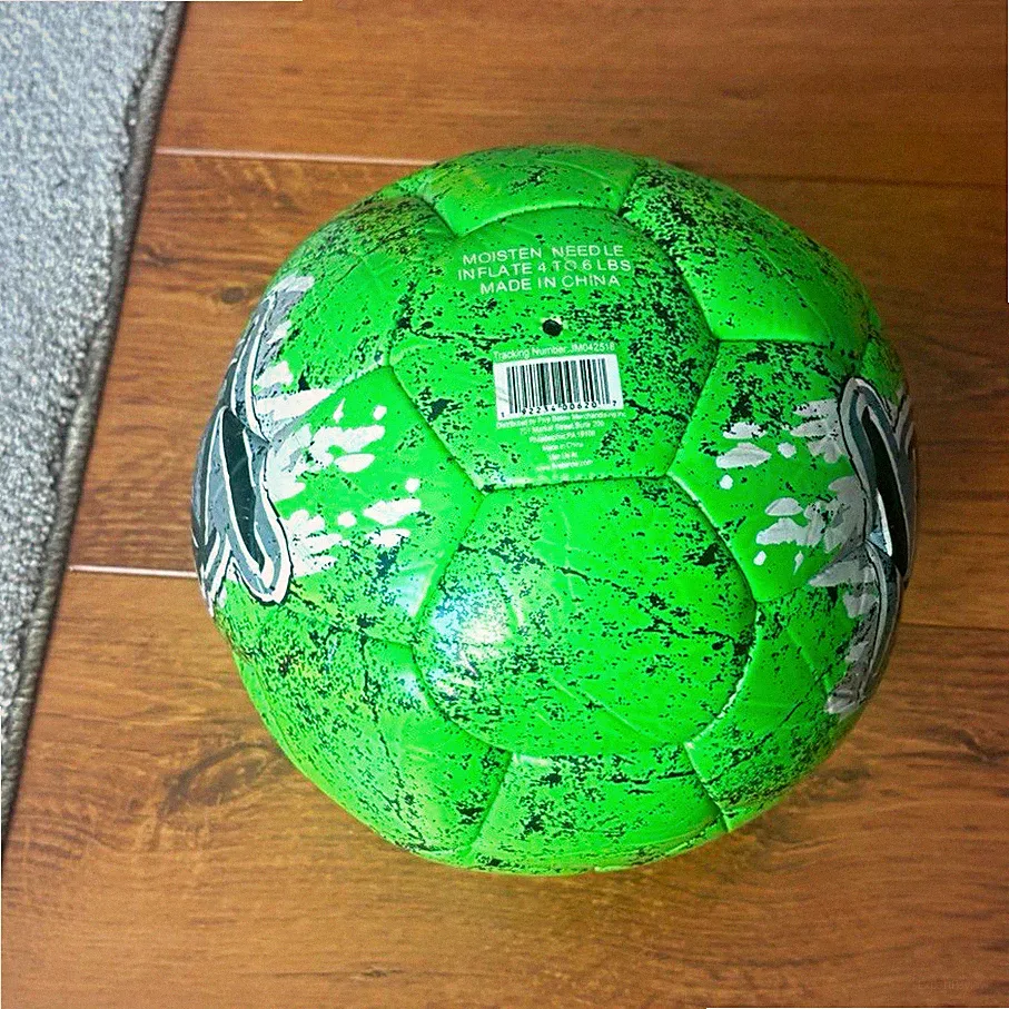 Soccer Ball for Soccer - Green/Black/Gray Colorway indoor soccer ball deflated