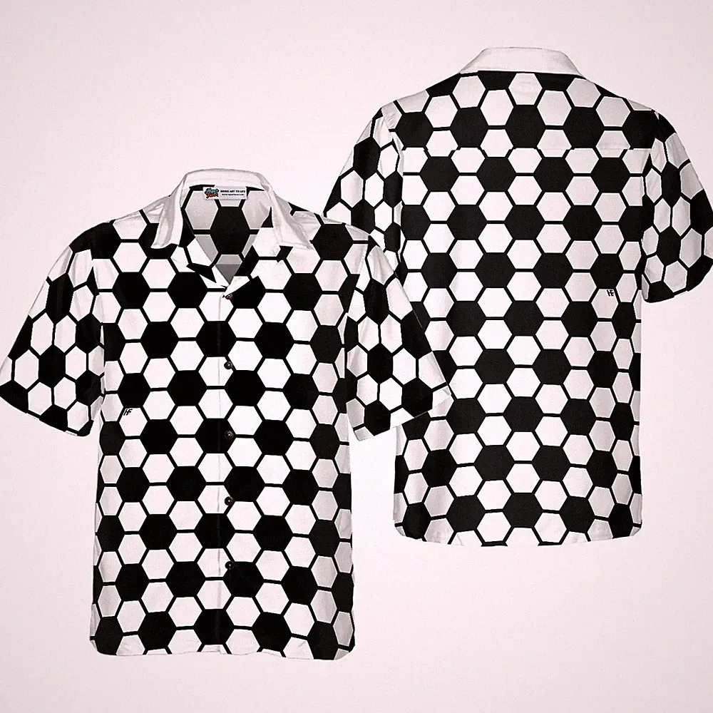 Soccer Ball Pattern Hawaiian Shirt Aloha Shirt For Men and Women