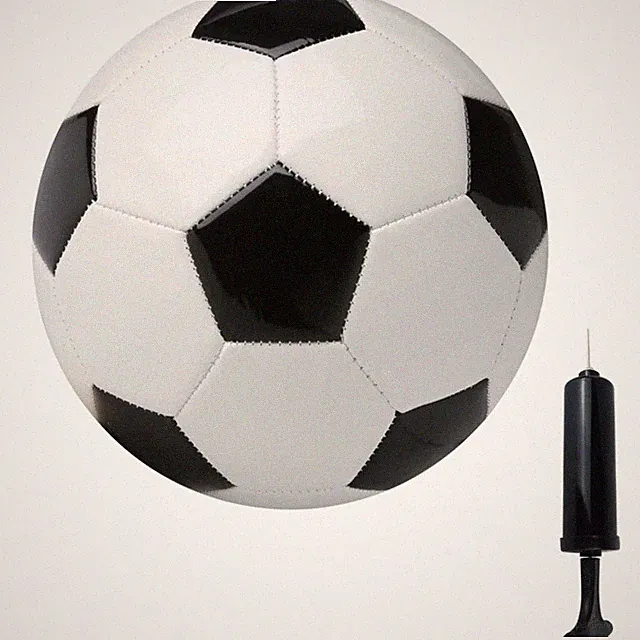 Soccer Ball Size 2,3,4,5 with Pump Needle Classic White Black Thicker PU Tight