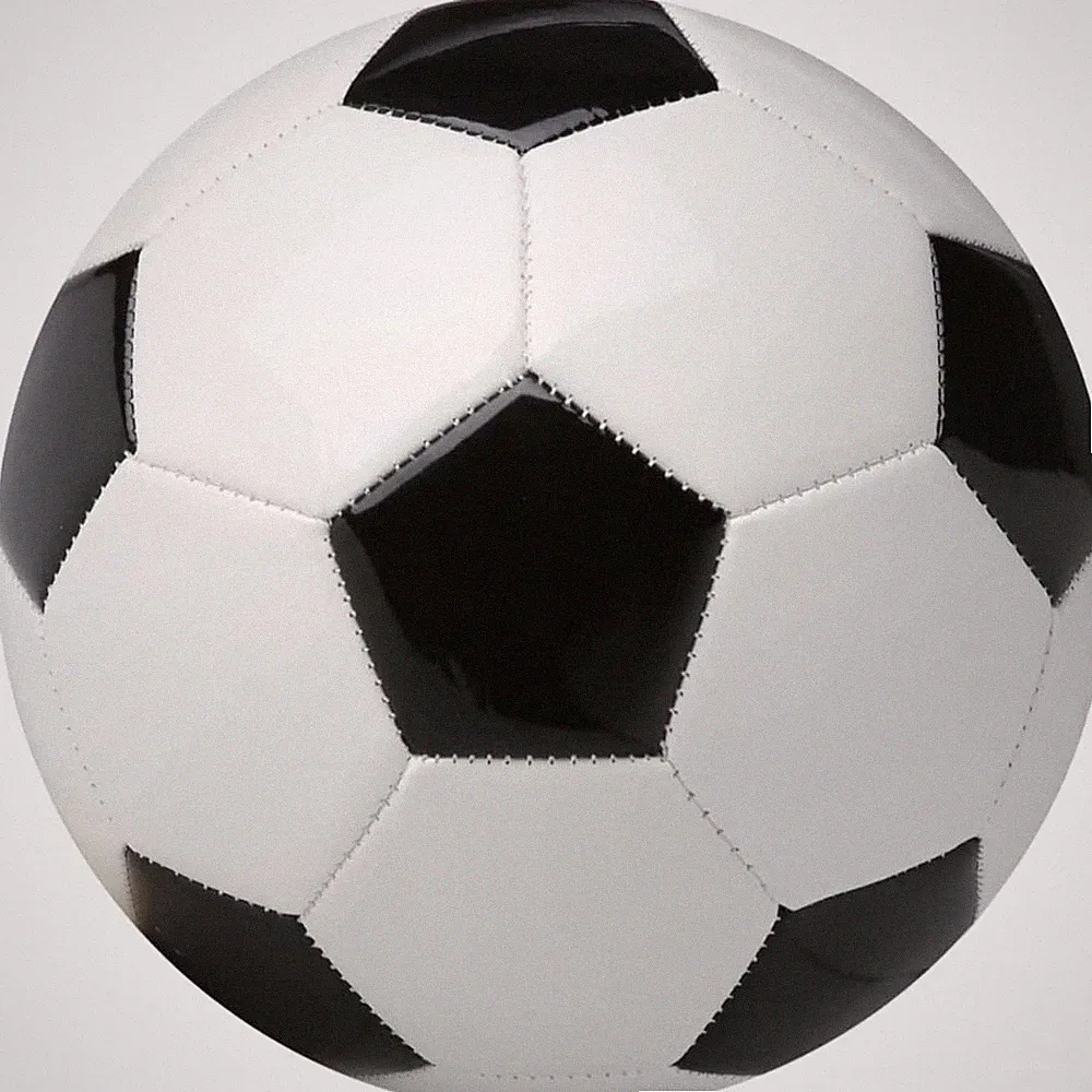 Soccer Ball Size 2,3,4,5 with Pump Needle Classic White Black Thicker PU Tight W