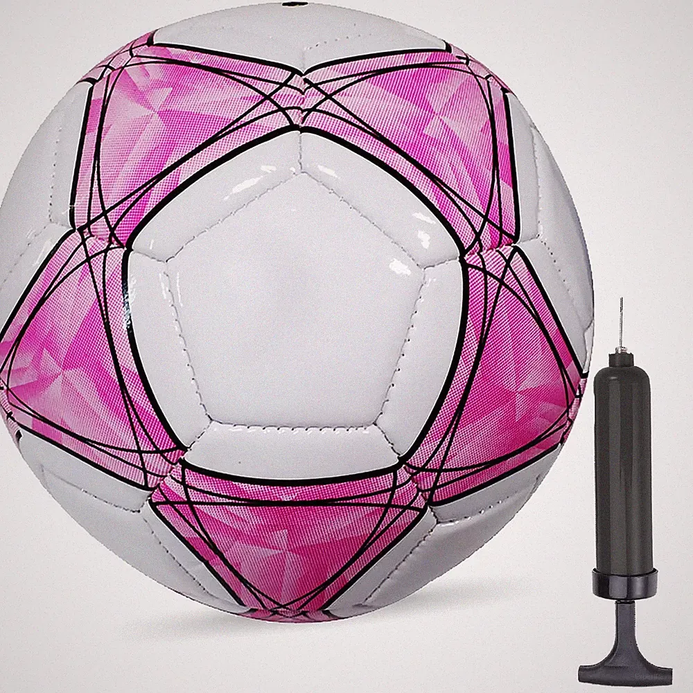 Soccer Ball Size 3, 4, 5 Soft PU for Practice Training with Pump & Needle