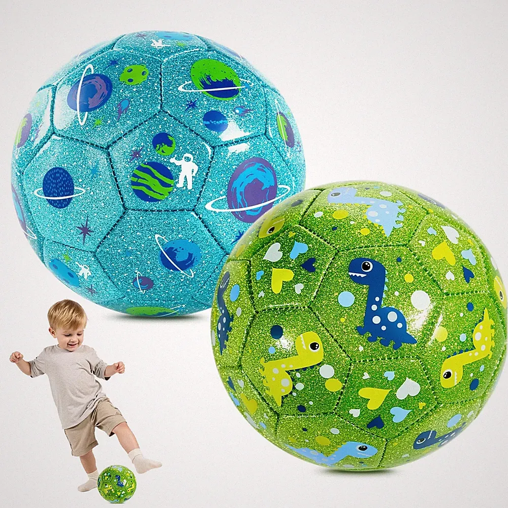 Soccer Ball Size 3 Size 2 for Toddlers Kids 1-3 3-8, 1 or 2 Pack Cartoon Smal...