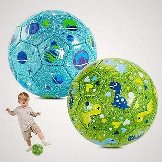 Soccer Ball Size 3 Size for Toddlers Kids 1-3 3-8, 1 or Pack 2 green & blue