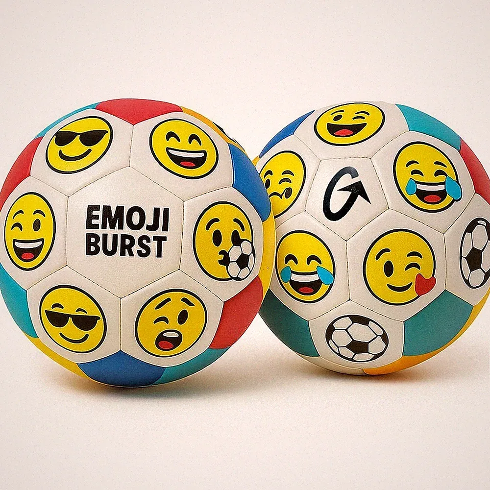 Soccer Ball Size 4 - Emoji Burst - Perfect Gift for Kids