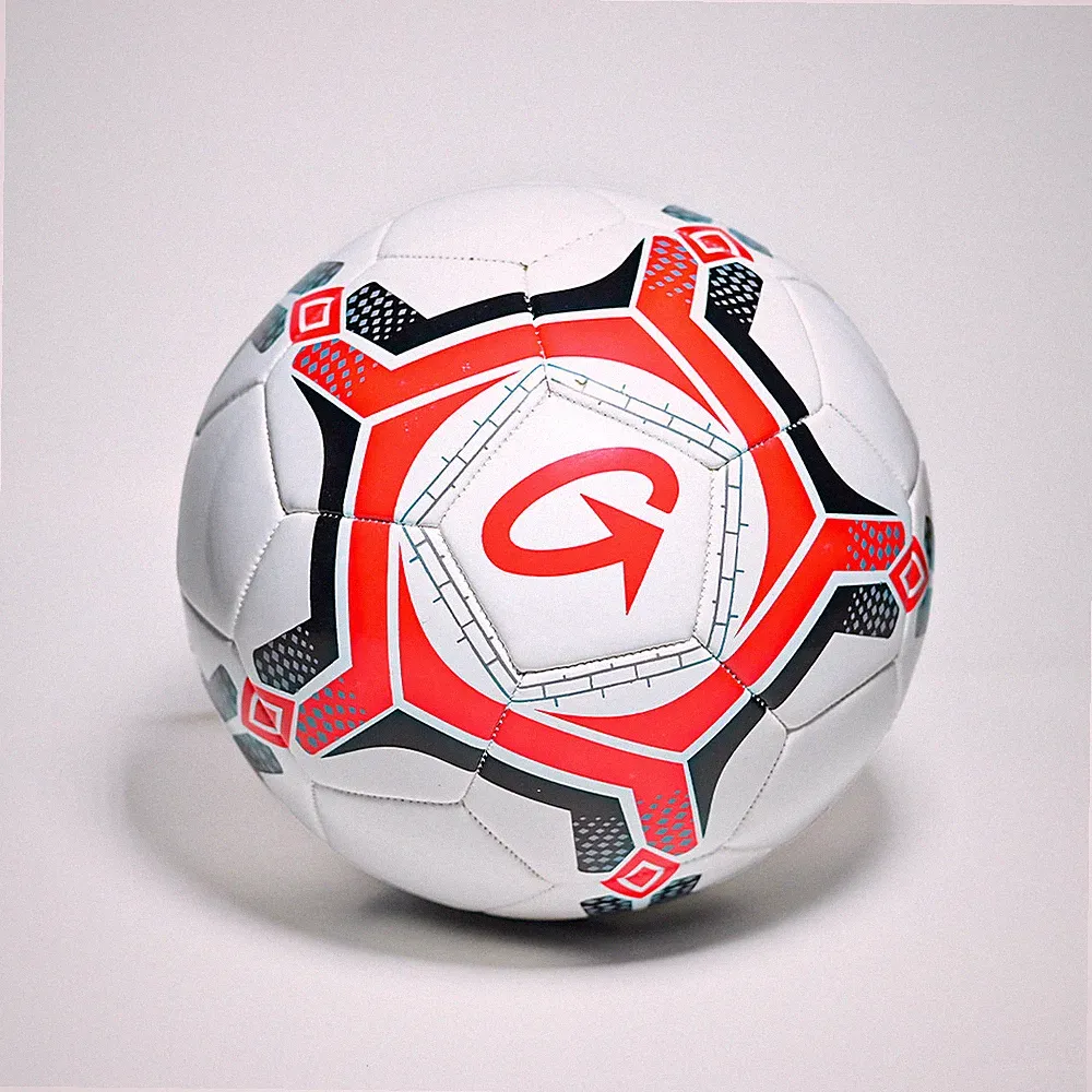 Soccer Ball Size 4 For Training - White & Red