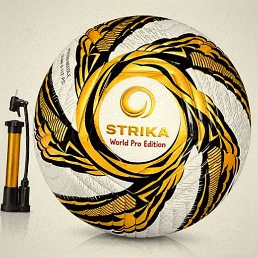 Soccer Ball Size 5 & – World Pro Match Level Performance, Thermo 4 WC - Gold