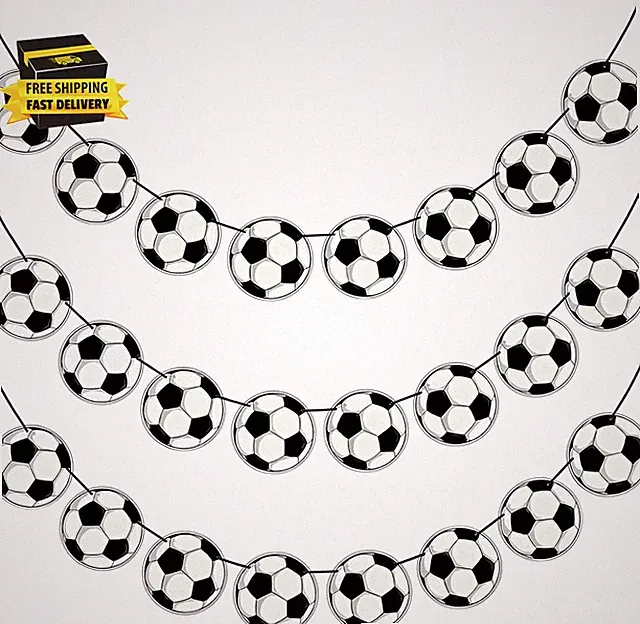 Soccer Birthday Party Decorations - 24PCS Soccer Party Banners for 2026 World So