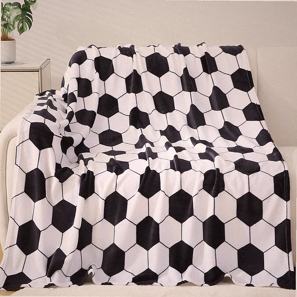 Soccer Blanket Soccer Gifts for Boys Girls 8-12 Coach Team Gifts Bedroom Stuf...
