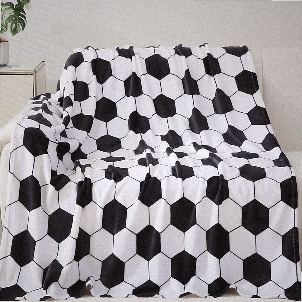 Soccer Blanket Soccer Gifts for Boys Girls 8-12 Coach Team Gifts Birthday Bed...