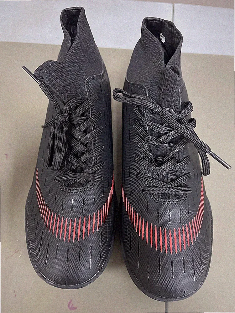 Soccer Boots Shoes for Big Boy - Turf Indoor Youth Football Shoes - High Top Ank