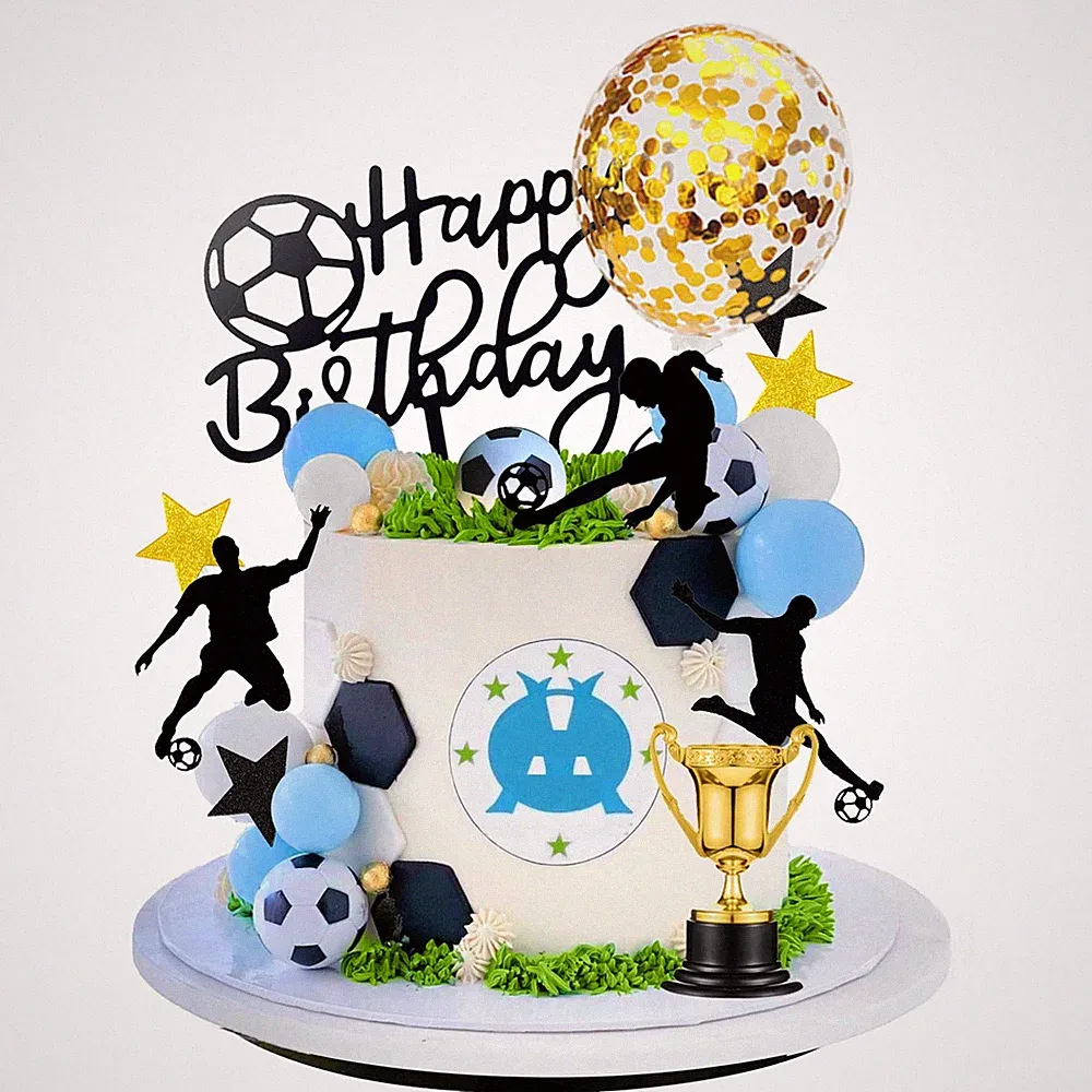 Soccer Cake Topper Soccer Ball Player Cake Decorations for Soccer Sport Birth...