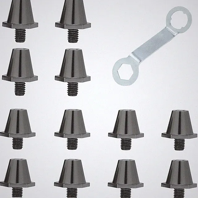 Soccer Cleat for stud Kit 12pcs - Aluminum 11mm 13mm Spikes for Firm Ground