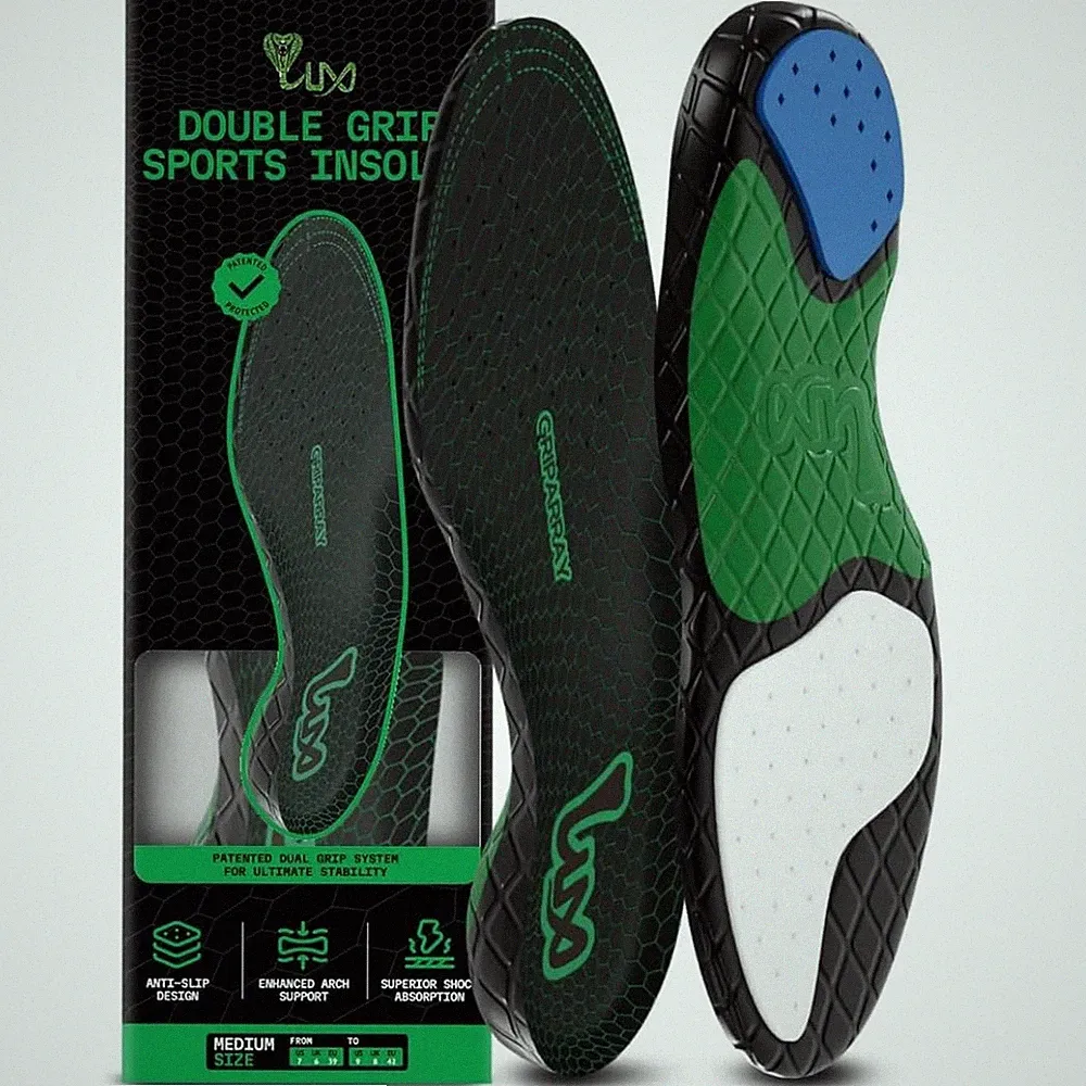 Soccer Cleat Insoles with GripArray, Low Arch, Men 6.5-8