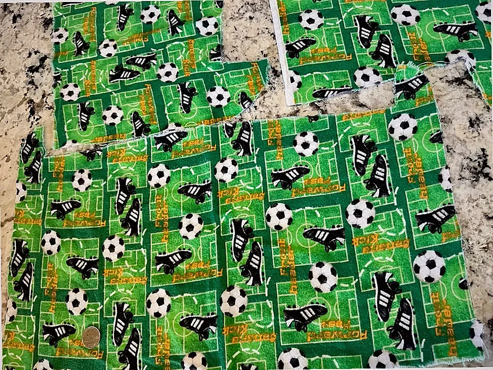 Soccer Cleats Ball Assorted Sizes Flannel PREWASHED SOFT