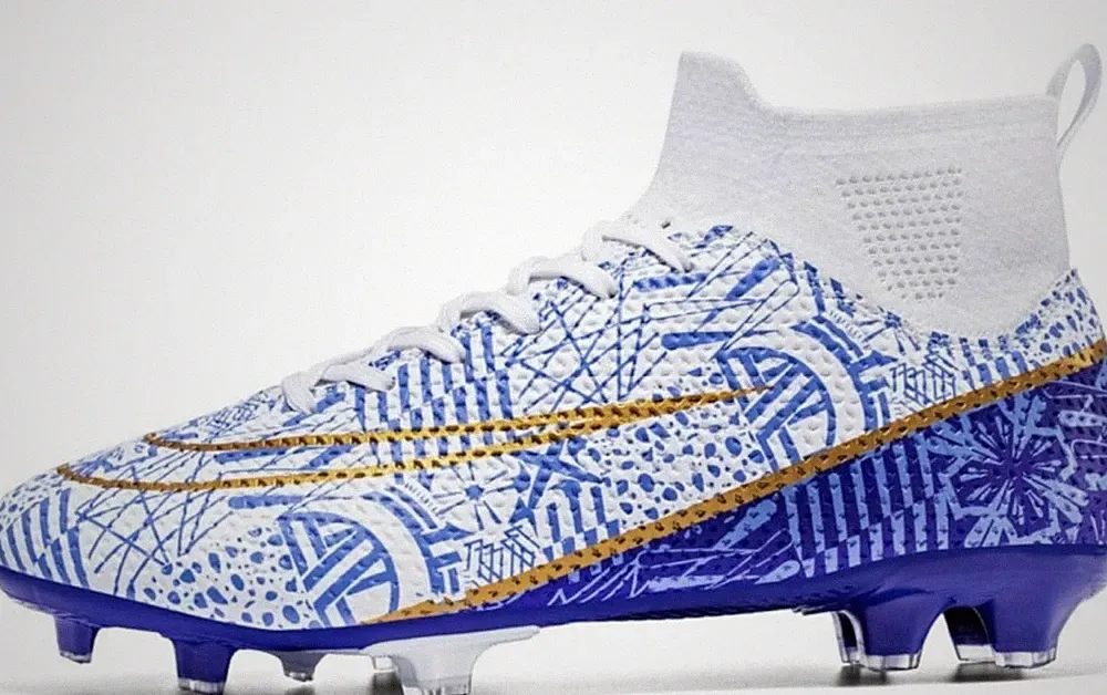 Soccer Cleats Blue White Purple EU 39 US Men’s 6.5 US Women’s