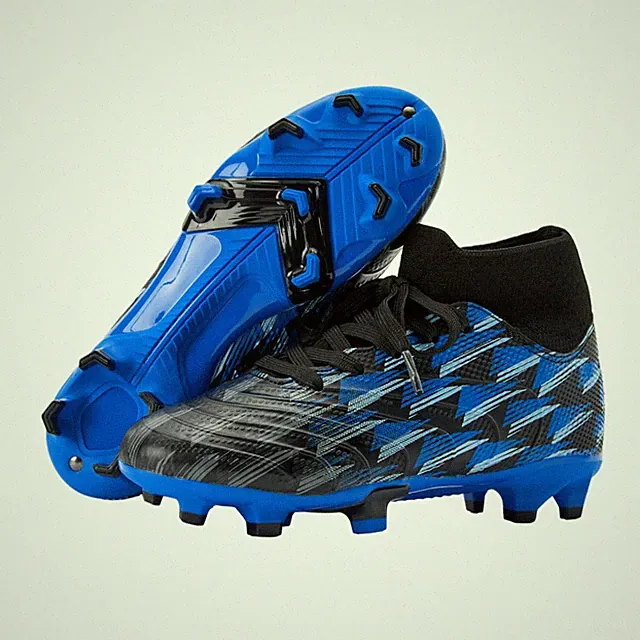 Soccer Cleats–Boys Girls High Top Outdoor Firm Ground and Turf Football Train...