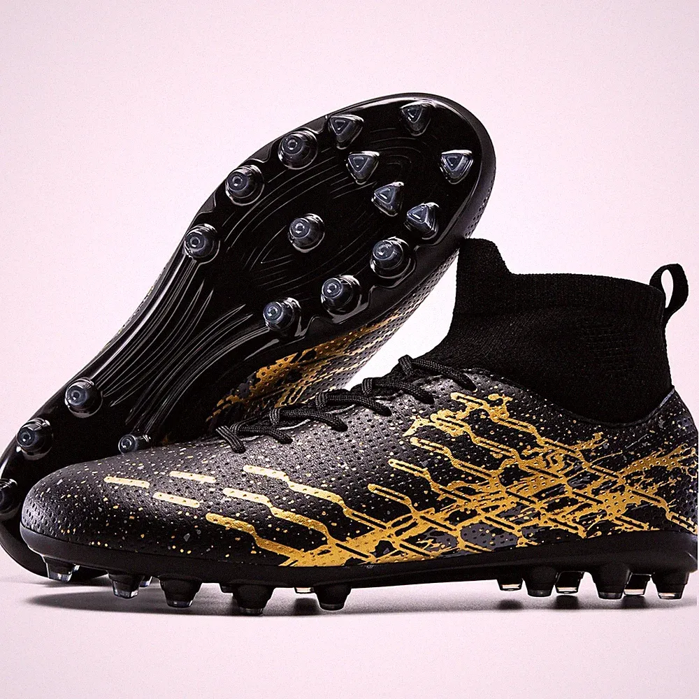Soccer Cleats Boys Girls, Professional Youth Soccer Shoes with Elastic Ankle...