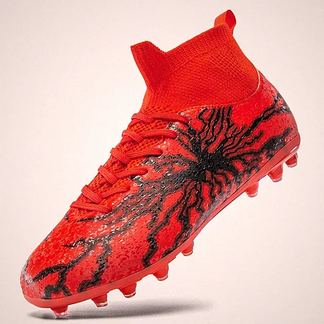 Soccer Cleats Boys Girls Training Football Cleats Youth High-top Soccer Shoes...