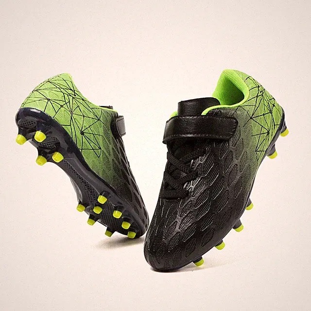 Soccer Cleats, Firm Ground Football Shoes, Boys Girls Athletic Outdoor (Black...