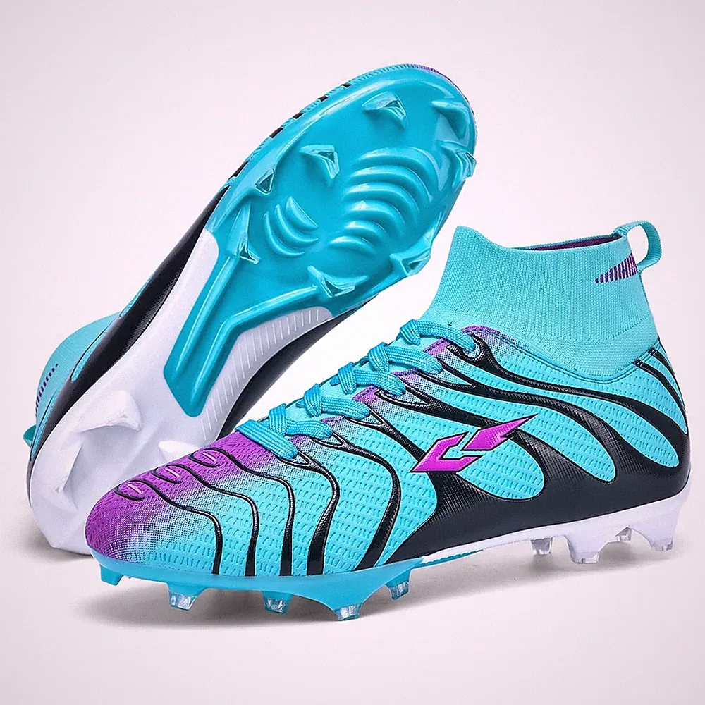 Soccer Cleats for Men Women, High-Top Ankle Support Football Shoes, Lightweig...