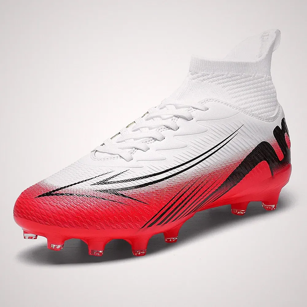 Soccer Cleats for Mens Womens High Tops Lace Up Unisex Football Shoes Indoor...