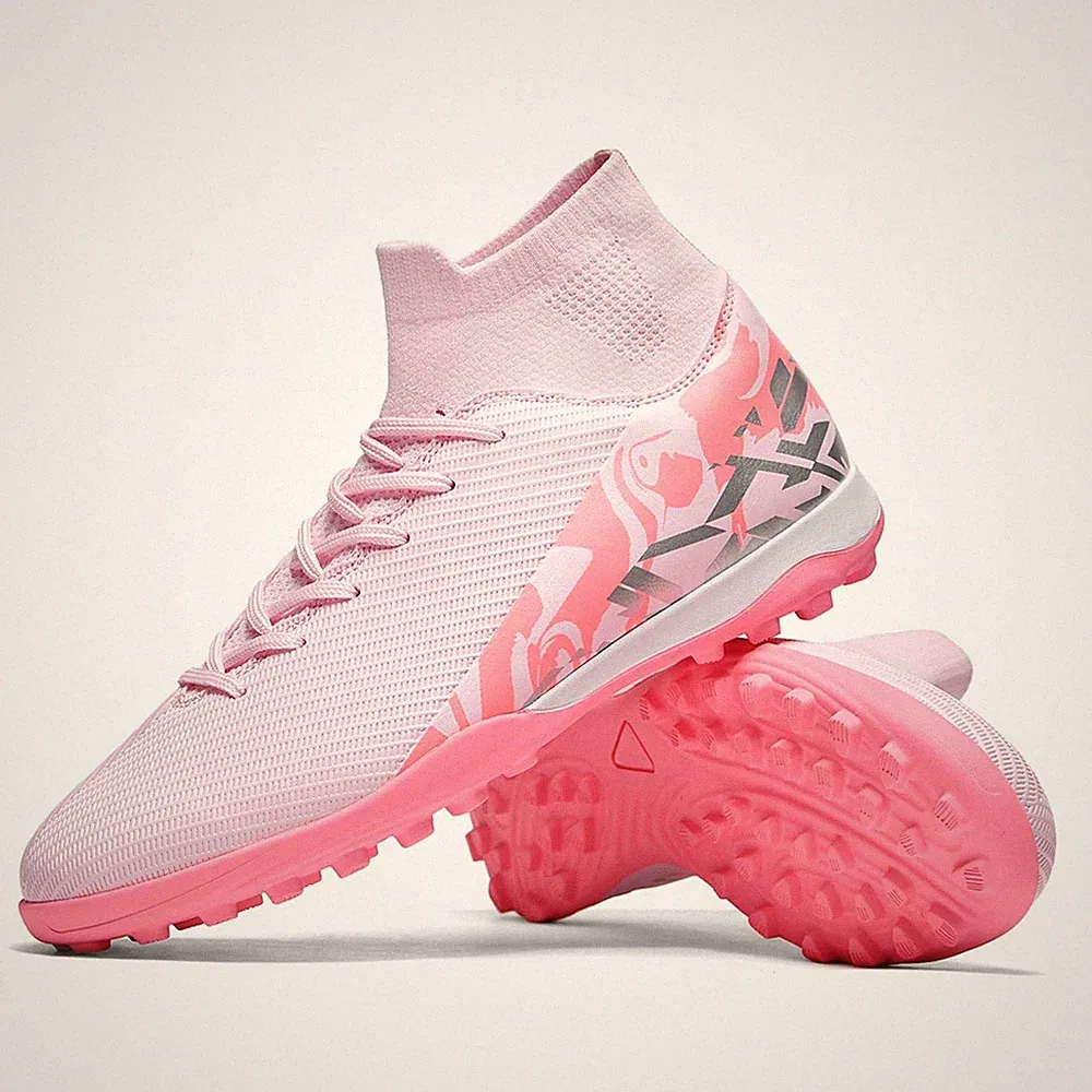 Soccer Cleats for Mens Womens Turf Indoor Soccer Shoes Unisex High Ankle AG T...
