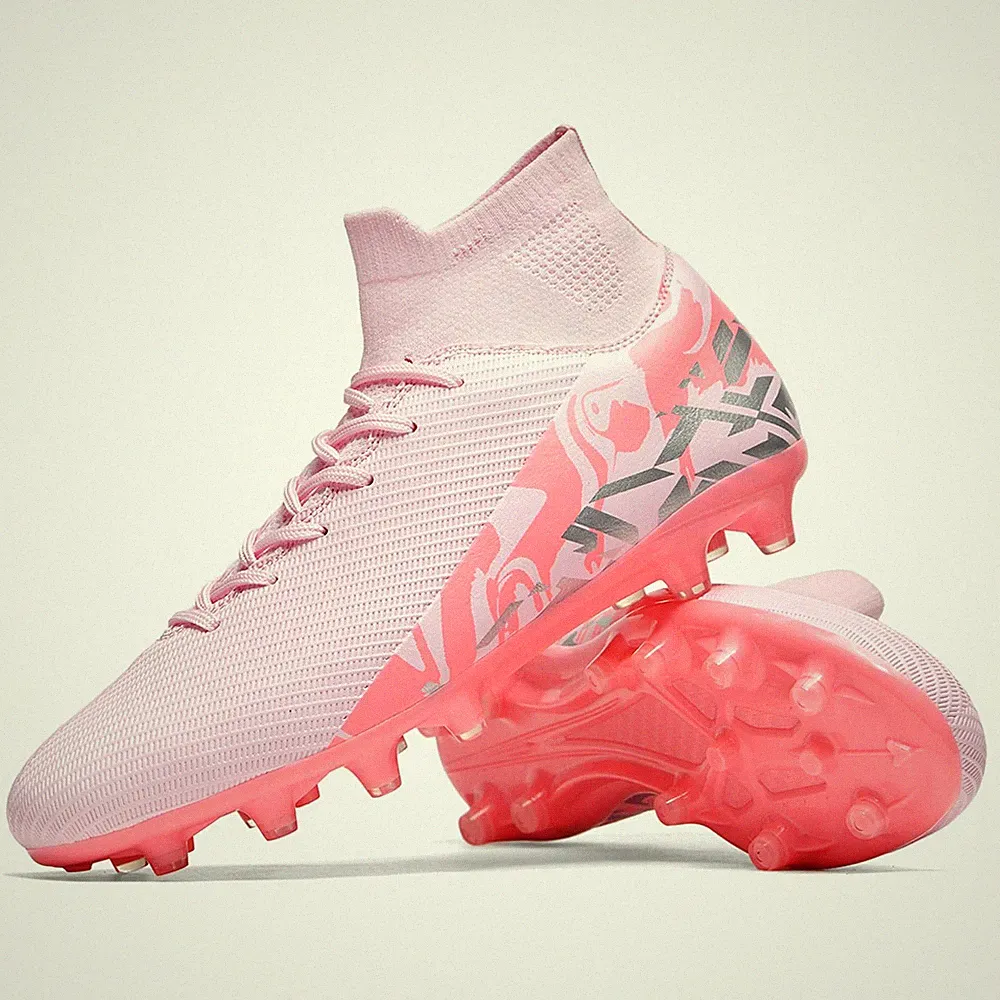 Soccer Cleats for Mens Womens Turf Indoor Soccer Shoes Unisex High Ankle AG T...