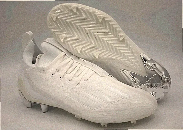 Soccer Cleats Futbol Shoes Adidas Adizero Primeknit White Silver Metallic size 8