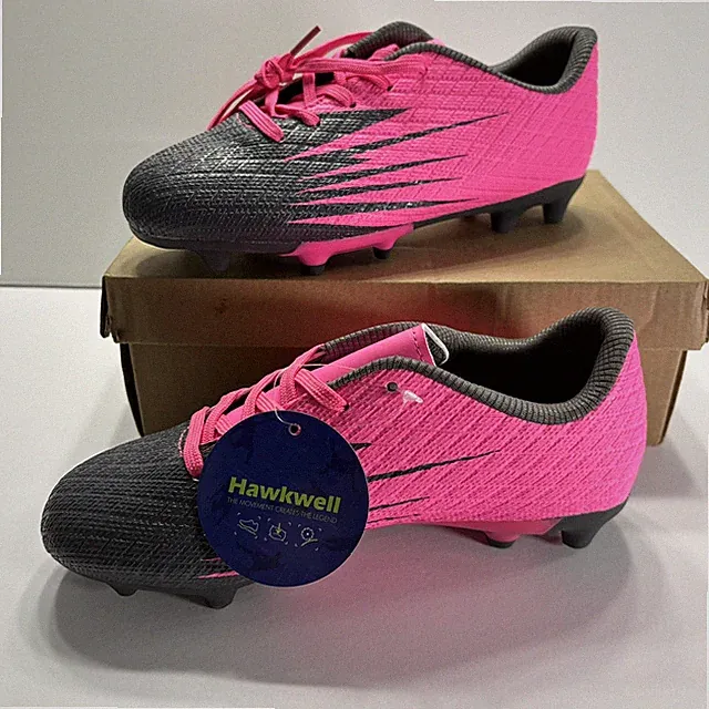 Soccer Cleats Hawkwell Pink & Gray Girls Size 3.5 Box Included New with Box