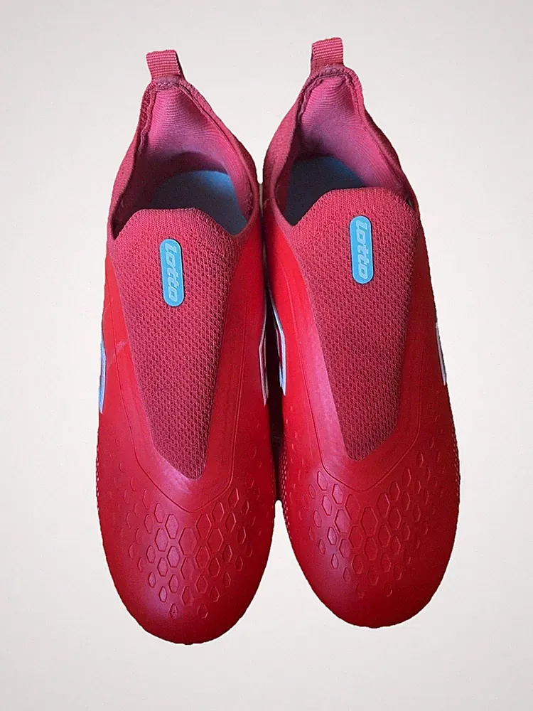 Soccer Cleats Lotto Roma 500 Indoor Soccer Cleats Red Slip On Youth Size 1.5