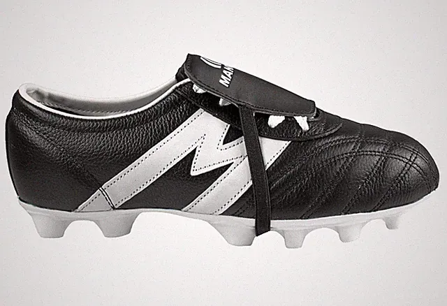 Soccer Cleats Manriquez Authentic Leather Black/White Made in Mexico