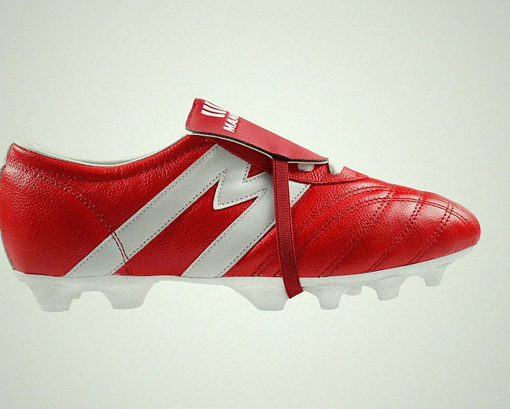 Soccer Cleats Manriquez MID SX Red White Genuine Leather Adult