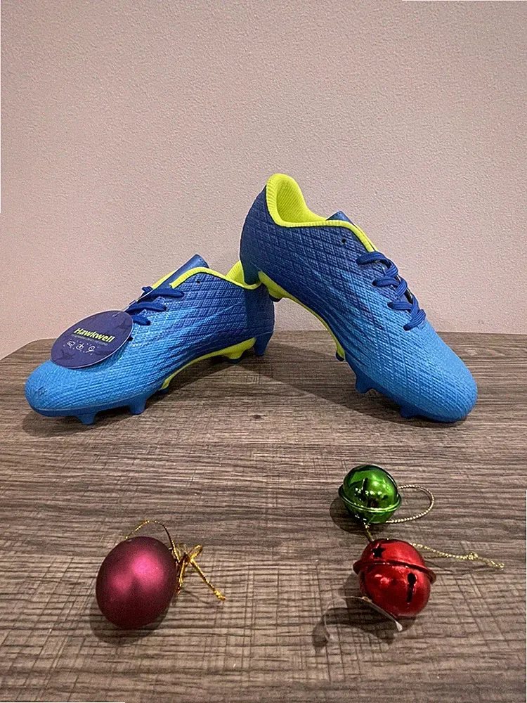Soccer Cleats, NEW Hawkwell Kids Blue & Lime Soccer Cleats Youth Size 3 EU 34