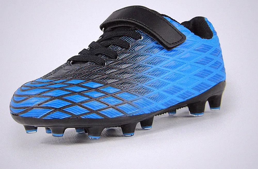 Soccer Cleats - Unisex Outdoor Turf FG Athletic - Indoor Trainer Shoe Blue Bl...