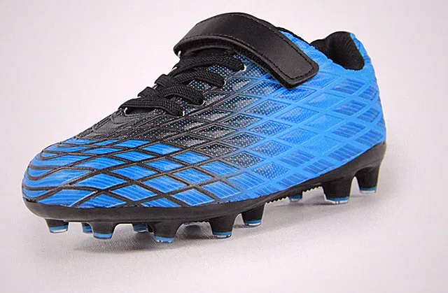 Soccer Cleats - Unisex Outdoor Turf FG Athletic - Indoor Trainer Shoe Blue Bl...