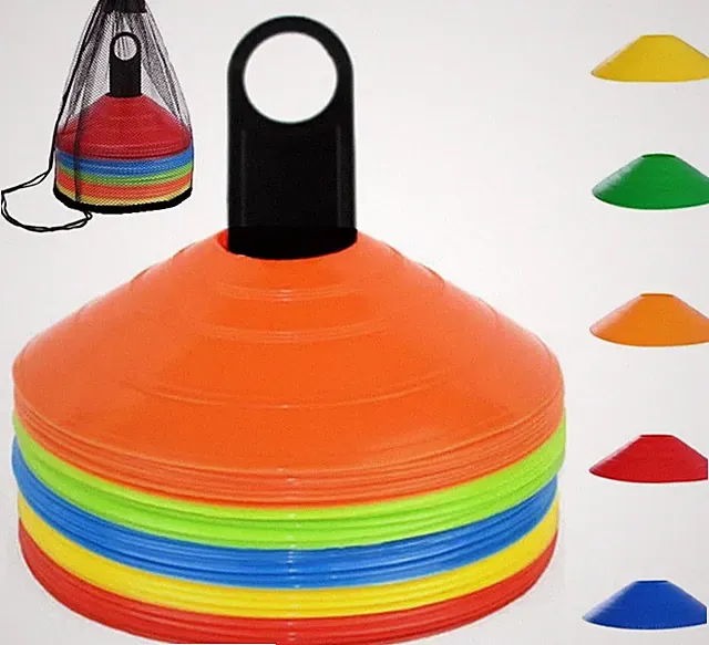 Soccer Cones (50 Pcs), Disc Cone Agility Training Sports Cone Plastic with Carry