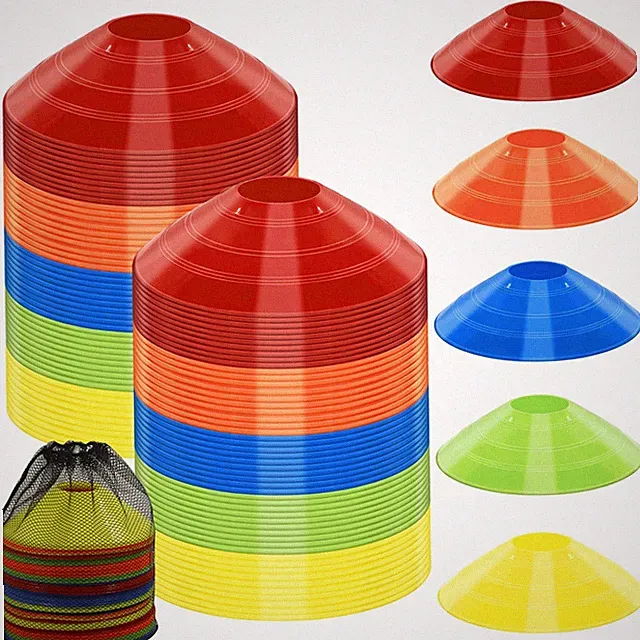 Soccer Cones for Training 15 Pack Agility Cones with Carry Bag Indoor Outdoor Sp